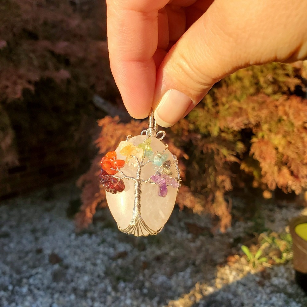 GIFT IDEA Rose Quartz Healing Chakra Pendant - Picture 2 of 7